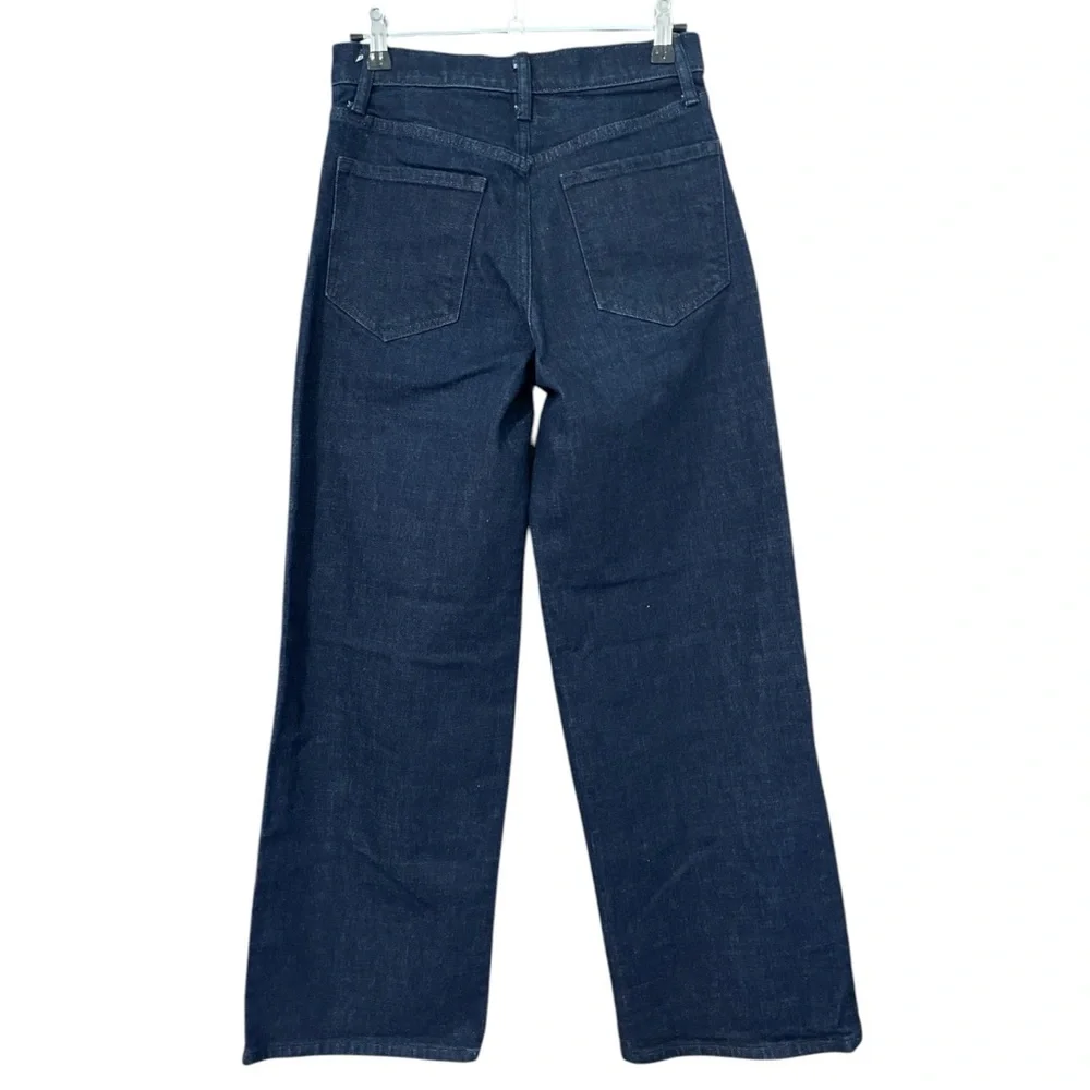 BANANA REPUBLIC High-Rise Wide Leg Denim Jean dark wash, size 25P petite NWOT - Picture 7 of 8